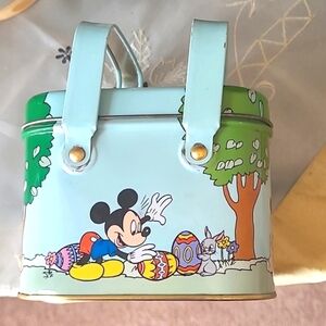 Vintage Disney Mickey Mouse & Friends ~ Easter Tin Lunch Box ~ The Tin Box Co.